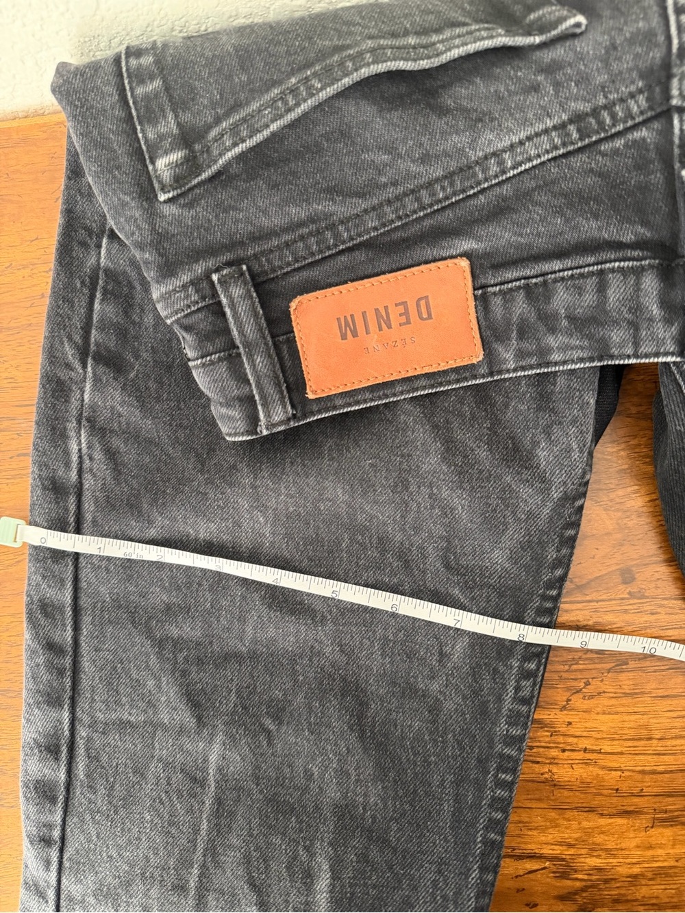 Sezane Le Brut Straight Jeans In Black Size 28 - Picture 9 of 10